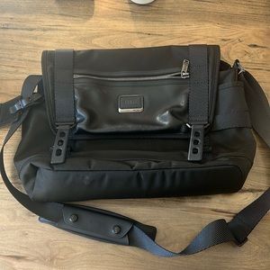 Tumi Crossbody Brief-Leather and Ballistic Nylon